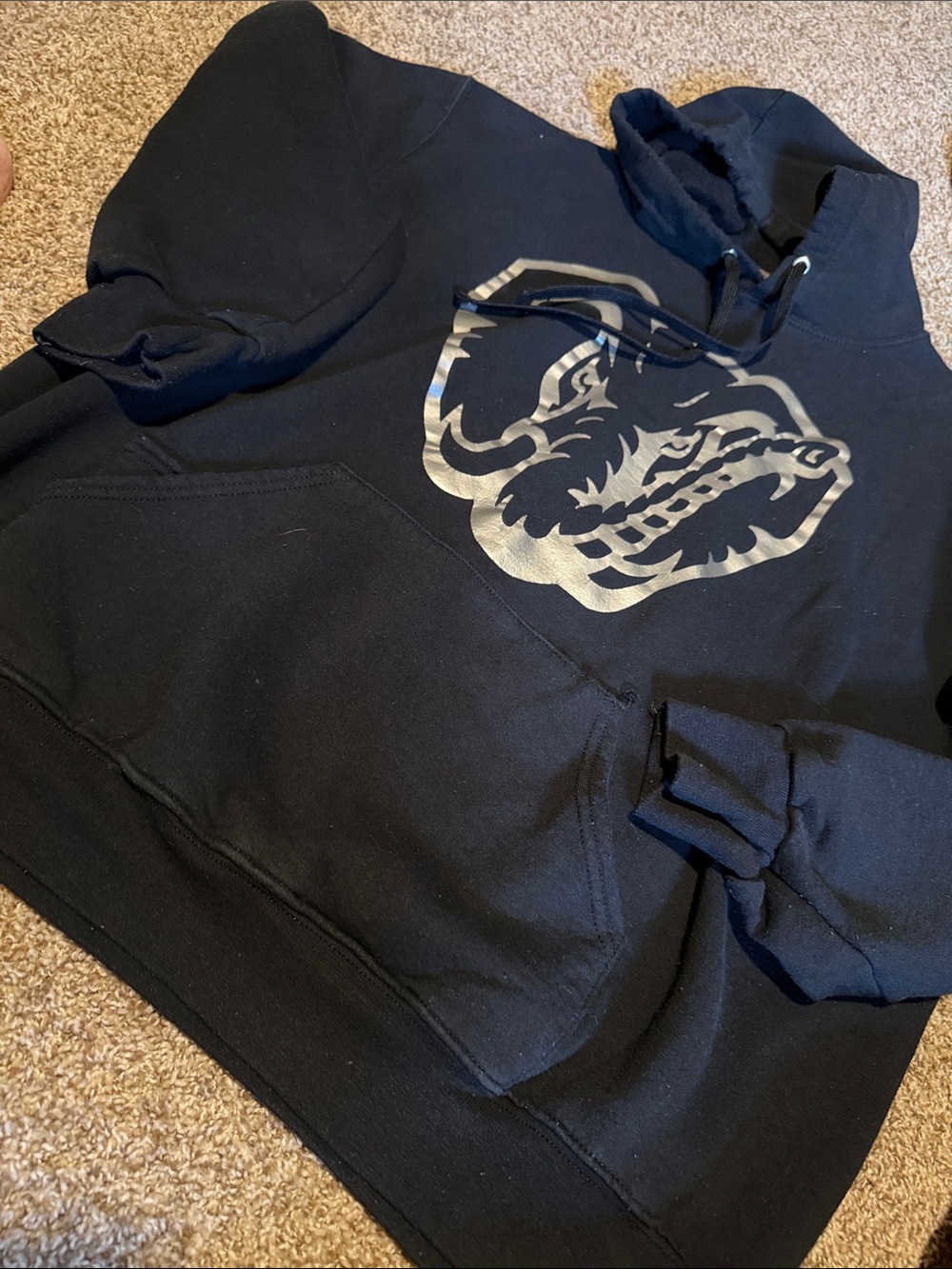 Alabama Crimson Tide black & silver Big Al hoodie (XL)